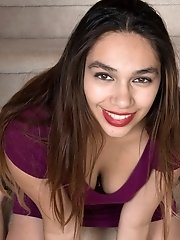 Victoria Marie strips naked on her staircase