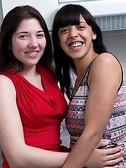 Fanny and Virgin have lesbian kitchen fun