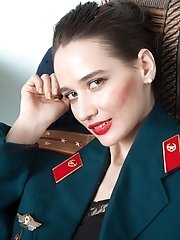 Rose Nore plays police woman and strips nude after